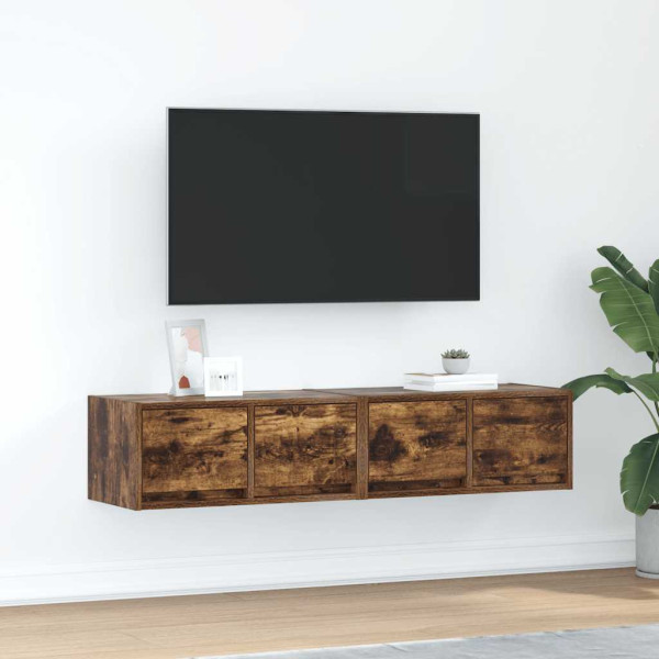 Muebles de TV 2 uds madera ingeniería color roble 60x31x25.5 cm D
