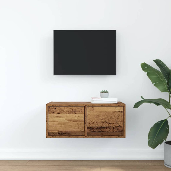 Mueble para TV madera contrachapada envejecida 60x31x25.5 cm M 3