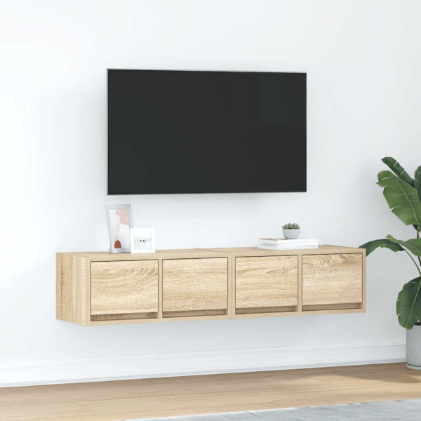 Muebles de TV 2 uds madera ingeniería roble Sonoma 60x31x25.5cm D