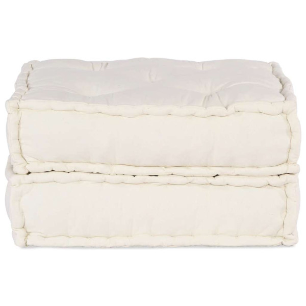 Pufe modular 70x70x36 cm tecido creme M 2