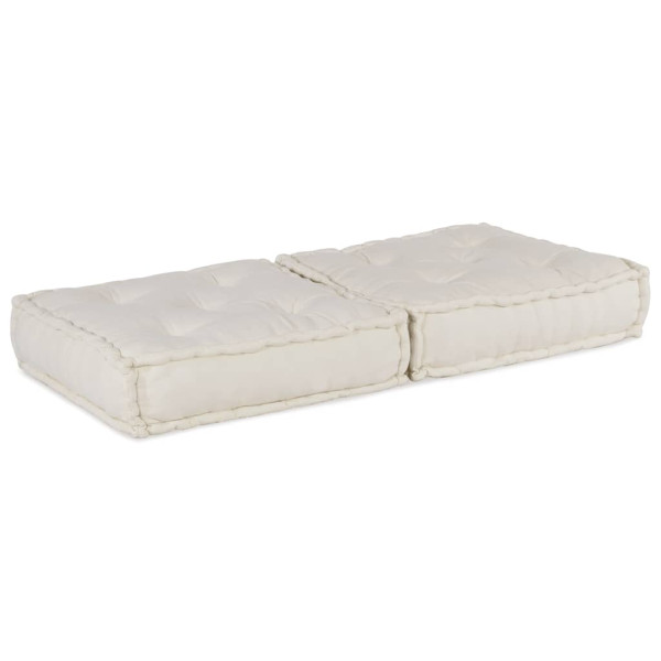 Pufe modular 70x70x36 cm tecido creme M 3