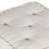 Pufe modular 70x70x36 cm tecido creme 5