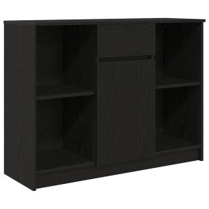 Aparador con cajón roble negro 101x35x76 cm madera ingeniería H