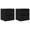 Mesillas de noche de pared 2 uds roble negro 38x34x40 cm 2