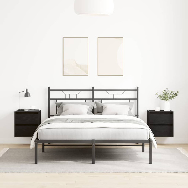 Mesillas de noche de pared 2 uds roble negro 38x34x40 cm M 3