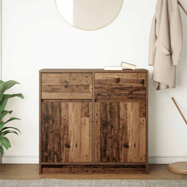 Aparador con cajón madera antigua 80x34x76cm Madera ingeniería M 3