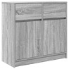 Aparador con cajón gris Sonoma 80x34x76 cm madera de ingeniería 2
