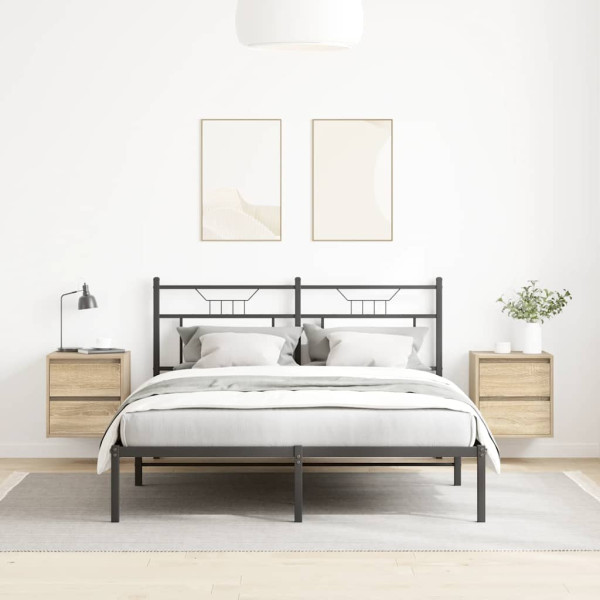 Mesillas de noche de pared 2 uds roble Sonoma 38x34x40 cm M 5