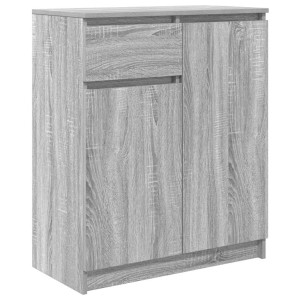 Aparador con cajón  Sonoma gris 71x35x84 cm madera de ingeniería H