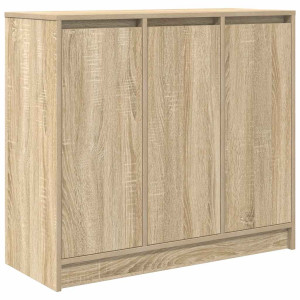 Aparador roble Sonoma 85x34x76 cm madera de ingeniería H
