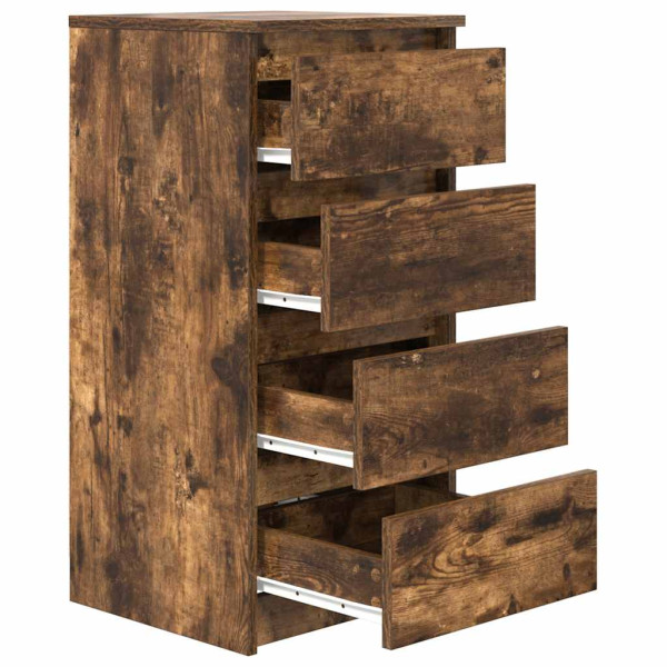 Aparador roble ahumado 37.5x35x76 cm madera de ingeniería M 5