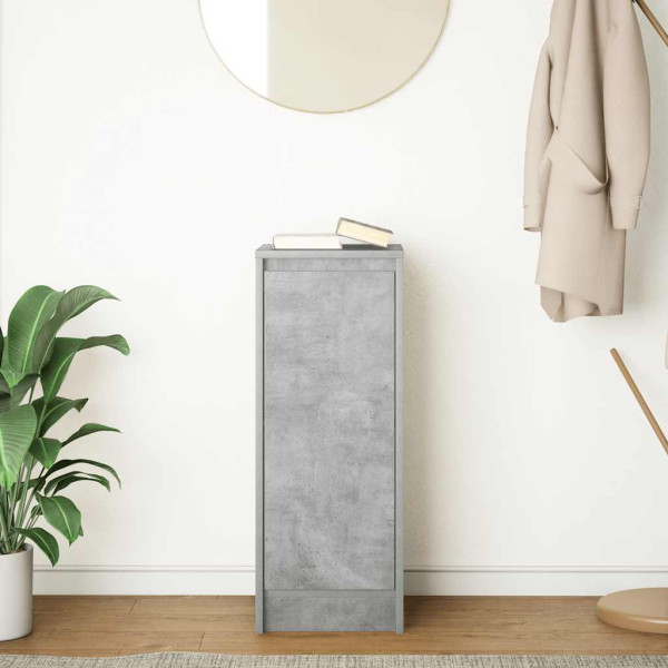 Aparador de madera de ingeniería gris hormigón 29.5x34x76 cm M 3