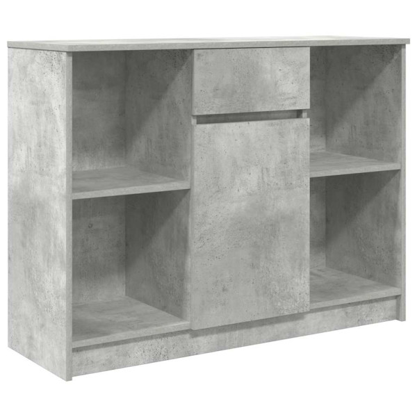 Aparador con cajón gris hormigón 101x35x76 cm madera ingeniería M 2