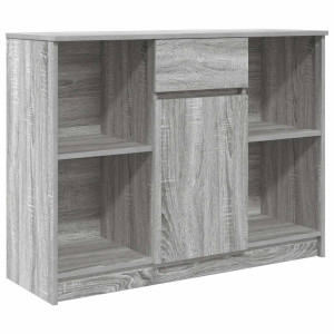 Aparador con cajón  Sonoma gris 101x35x76 cm madera ingeniería H