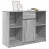 Aparador con cajón  Sonoma gris 101x35x76 cm madera ingeniería 4