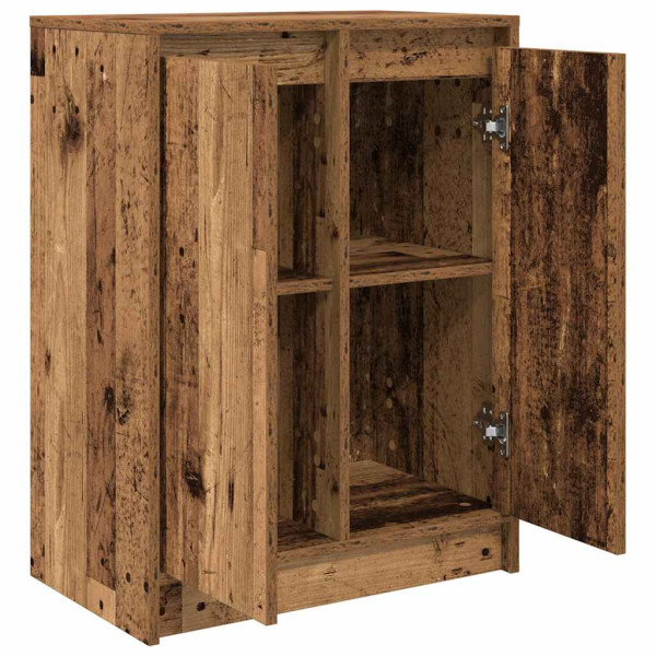 Aparador de madera contrachapada envejecida 57x34x76 cm M 5