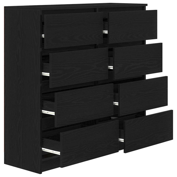 Aparador 100x35x99 cm derivados de madeira carvalho preto M 5