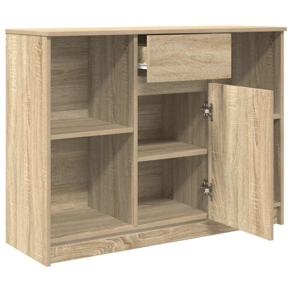 Aparador con cajón roble Sonoma 101x35x76 cm madera ingeniería M 5