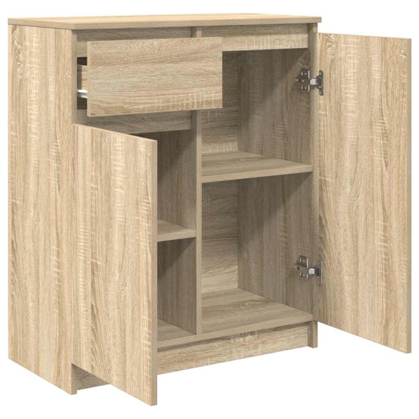 Aparador con cajón roble Sonoma 71x35x84 cm madera ingeniería M 5