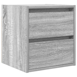 Mesa de cabeceira de parede 38x34x40 cm cinzento sonoma H