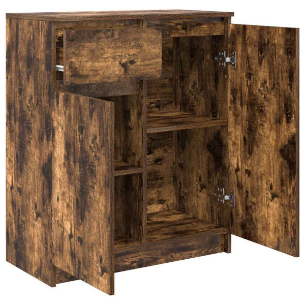 Aparador con cajón roble ahumado 71x35x84 cm madera ingeniería M 5