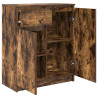 Aparador con cajón roble ahumado 71x35x84 cm madera ingeniería 5