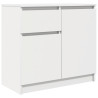 Aparador con cajón blanco 71x35x65 cm madera de ingeniería 2
