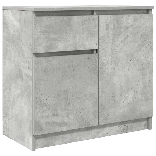 Aparador con cajón gris hormigón 71x35x65 cm madera ingeniería M 2