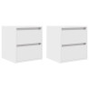 Mesillas de noche de pared 2 uds blanco 38x34x40 cm 2