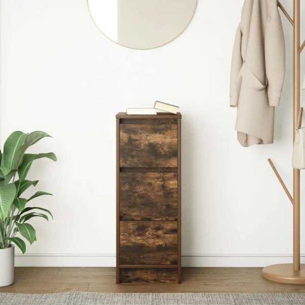 Aparador roble ahumado 29.5x34x76 cm madera de ingeniería M 3