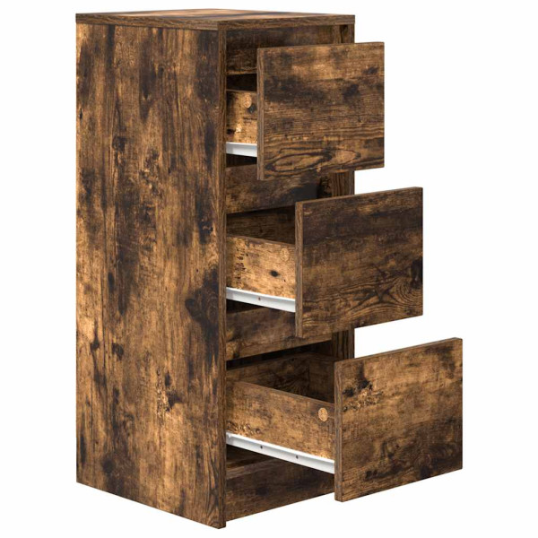 Aparador roble ahumado 29.5x34x76 cm madera de ingeniería M 5
