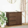 Aparador con cajón roble marrón 71x35x65 cm madera ingeniería 1