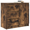 Aparador con cajón roble ahumado 71x35x65 cm madera ingeniería 4