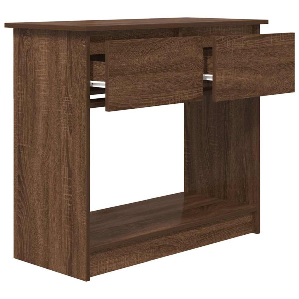 Mesa consola con cajones roble marrón 85.5x38.5x74.5 cm M 5