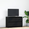 Mueble de TV de madera de ingeniería negro 80x35x54 cm 1