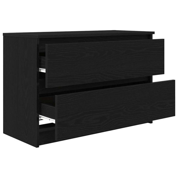 Mueble de TV de madera de ingeniería negro 80x35x54 cm M 5
