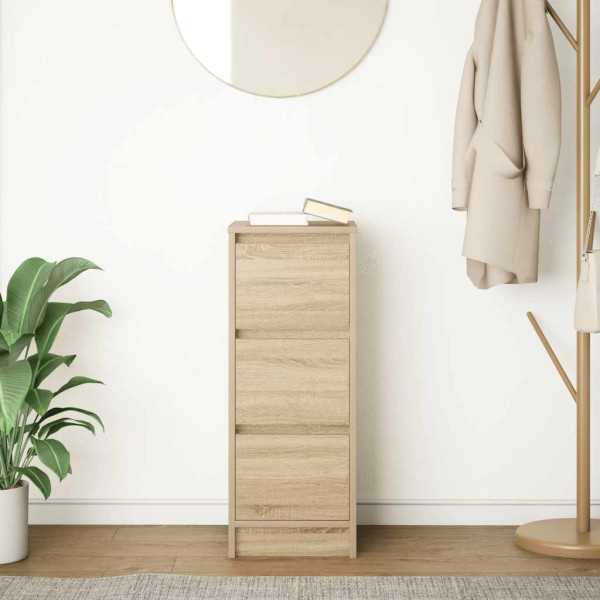Aparador de roble Sonoma 29.5x34x76 cm Madera de ingeniería M 3