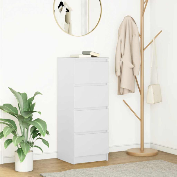 Aparador blanco 37.5x35x99 cm madera de ingeniería D