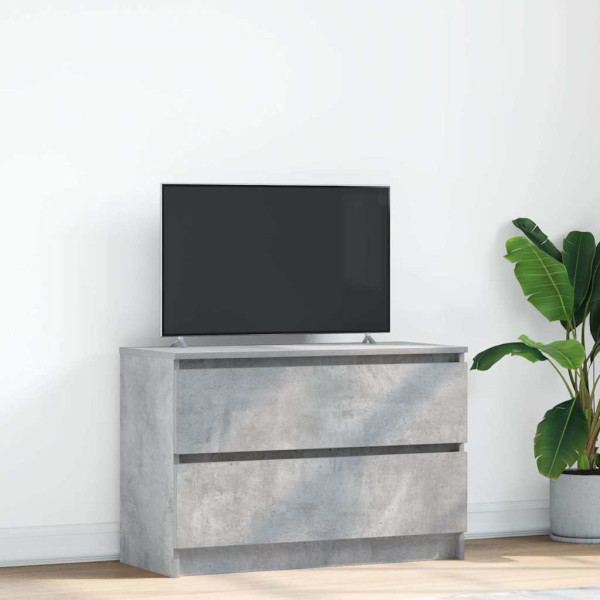 Mueble de TV de madera de ingeniería gris hormigón 80x35x54 cm D