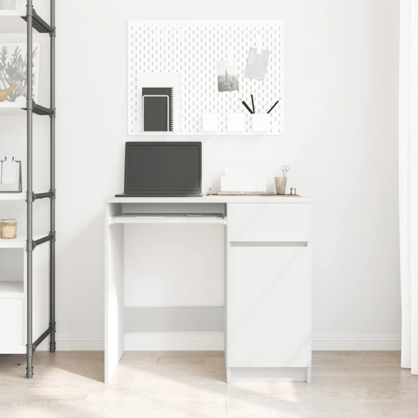 Escritorio blanco 86x49x76 cm madera de ingeniería M 3