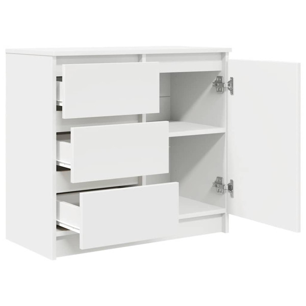 Aparador con cajón blanco 71x35x65 cm madera de ingeniería M 5