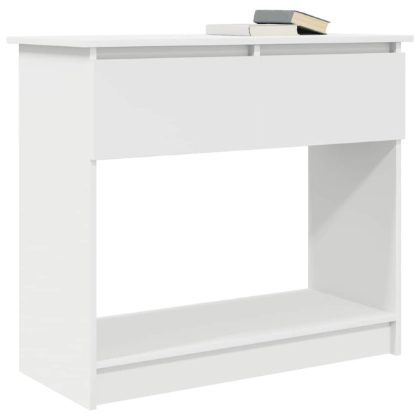 Mesa consola con cajones blanca 85.5x38.5x74.5 cm M 4