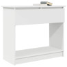 Mesa consola con cajones blanca 85.5x38.5x74.5 cm 4