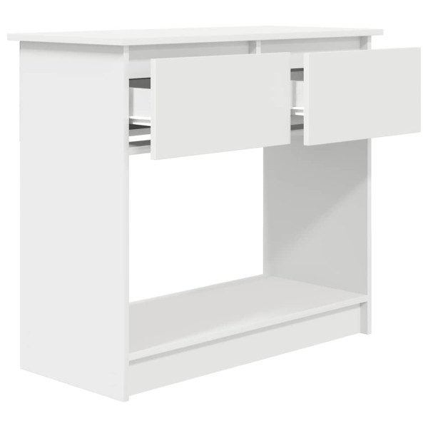 Mesa consola con cajones blanca 85.5x38.5x74.5 cm M 5