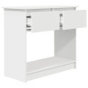 Mesa consola con cajones blanca 85.5x38.5x74.5 cm 5