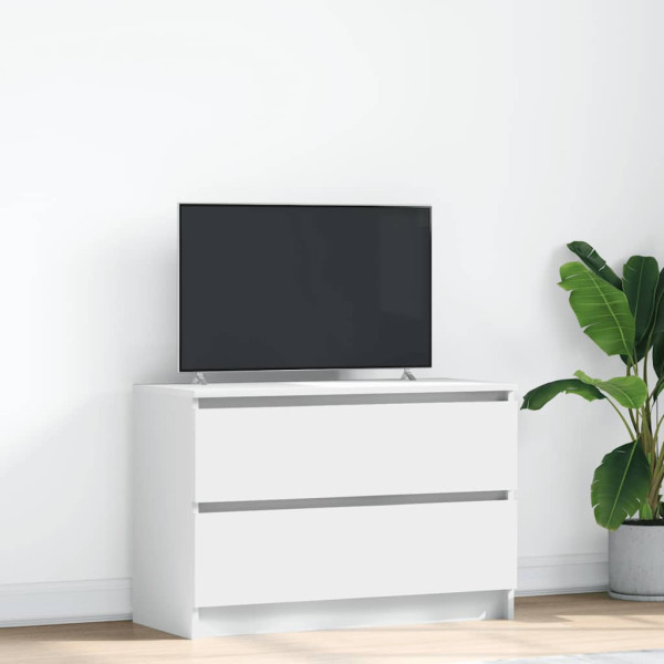 Mueble de TV de madera de ingeniería blanco 80x35x54 cm D
