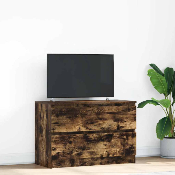 Mueble de TV de roble ahumado 80x35x54 cm Madera de ingeniería D