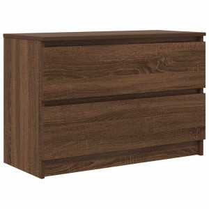 Mueble de TV marrón roble 80x35x54 cm madera de ingeniería H