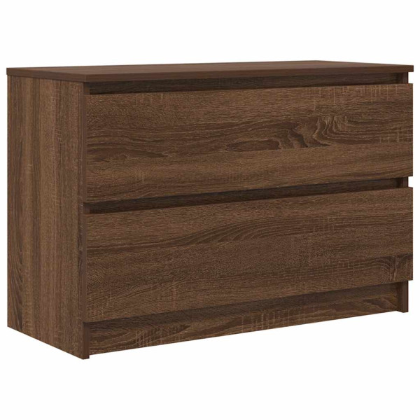 Mueble de TV marrón roble 80x35x54 cm madera de ingeniería M 2
