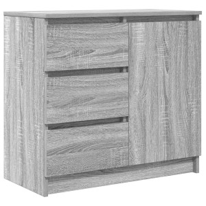 Aparador con cajón gris Sonoma 71x35x65 cm madera de ingeniería H
